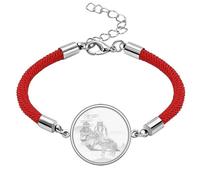 Dao China - Pulsera de cuerda roja Lao Tzu hecha a mano