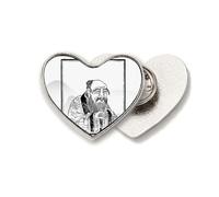 Dao Lao Tzu - Broche de metal con diseño de corazón de China