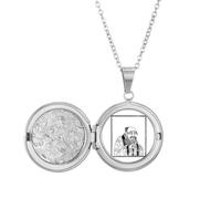 Dao Lao Tzu - Collar con medallón de porcelana para colgar fotos, regalo de cumpleaños