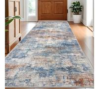 DAO-UPPSE Alfombra de Pelo bajo, Alfombra Vintage Antideslizante Lavable for Sala de Estar, Dormitorio, Comedor, Oficina en casa(Coffee,60 * 160cm)