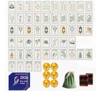 DAO-UPPSE Juego de Mahjong acrílico de 4 Capas: Juego Americano de 160 fichas con Bolsa de Dados y guía de Tablero Duro(Blackish Brown)