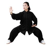 Daoba Ropa de Tai Chi con Unisexo Gong Fu Artes Marciales Trajes de Artes Marciales Ropa Completa Tops y Pantalones Delgado y Transpirable