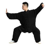 Daoba Unisexo Trajes Kung fu Artes Marciales Conjuntos de Uniformes - Tai Chi Ropa de Practica para Hombres Mujeres Manga Larga Tops y Pantalones Adecuado para Primavera Otoño e Invierno
