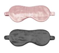 DAOFEUK 2 antifaz de seda para dormir, grueso y suave, 100 % seda, cómodo cubreojos, bloqueo de luz (3)