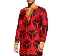 DaoGeSir Africano Hombres Ropa Tradicional Camisa Cuello Redondo Dashiki Impreso Tops Chandal Tribal Vestir Trajes Regular Fit Camiseta Camisas Casuales De Ajustadas Ropa Étnica (Size : XXXXL)