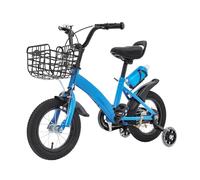 DAOHHFO Bicicleta infantil de 12 pulgadas para niños y niñas a partir de 2 - 5 años, altura regulable, bicicletas para niños con copas, ruedas estabilizadoras y vasos, bicicleta para niños para