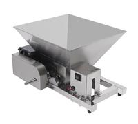 DAOHHFO Molinillo eléctrico de frutas 4L, 350 × 310 mm, embudo de llenado inoxidable, pan de frutas, trituradora de azúcar, plata