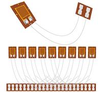 DAOKAI 10 piezas BF350-3AA 350ohm Medidor de tensión de lámina de resistencia a la presión de alta precisión para sensor de presión, celda de carga con terminal de calibre de tensión de 20 piezas