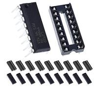 DAOKAI 10 Uds L293D Controlador de Motor Paso a Paso DIP16 4 Canales Chip de Controlador de Motor para Arduino con 10 Uds 16P IC Socket
