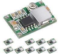 DAOKAI 10PCS Mini 360 Fuente de alimentación Módulo Buck DC a DC Convertidor Buck ajustable 4.75-23V a 1.0-17V Regulador de voltaje reductor ultrapequeño 3A para modelo aeronáutico