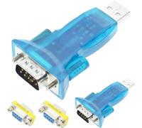 DAOKAI 2 Piezas Adaptador USB a RS232 Adaptador convertidor USB 2.0 a Serie DB9 Macho con Adaptador DB9 Hembra a Hembra para Windows 7/8/10/XP/Vista