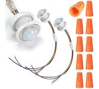 DAOKAI 2 Piezas Interruptor de luz con Sensor de Movimiento PIR, Sensor infrarrojo Mini, Interruptor Inteligente con detección LED, retardo de Tiempo Ajustable, Detector de inducción 110V-220V 40W