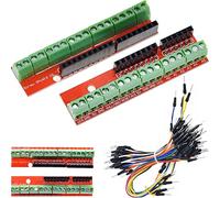 DAOKAI 2PACK Tornillo Shield V2 Bloque de terminales Placa de expansión apilable (doble soporte) para Arduino UNO R3 con cable de salto