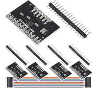 DAOKAI 5 piezas MPR121 Sensor táctil Módulo controlador de teclado capacitivo 2.5V-3.6VDC MPR121-Breakout-V12 I2C interface driver Placa de Desarrollo con pin header Cable de conexión,para arduino