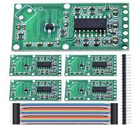 DAOKAI 5 piezas RCWL-0516 Módulo de radar de microondas Sensor de interruptor de inducción de cuerpo humano 3.3V Tablero de distancia de detección para Arduino con cable Dupont, cabezal de 40 pines