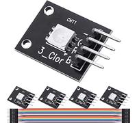 DAOKAI 5 piezas SMD LED Board Module KY-009 RGB 5V LED SMD Module PWM Regulation 5050 3-Color Full Color controlable con cable Dupont para Arduino MCU Raspberry Diy