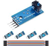 DAOKAI 5 uds. Módulos de sensor reflectante infrarrojo IR TCRT5000 3,3-5V Sensor de seguimiento IR Módulo de evitación de obstáculos con cable Dupont para robot de coche