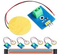 DAOKAI, 5 uds., Sensor de vibración de cerámica piezoeléctrico analógico, detección de vibración, módulo de salida de señal analógica de 3,3 V/5 V con Cable Dupont para Arduino DIY Kit