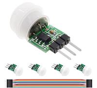 DAOKAI 5PCS Mini módulo de Sensor Humano DC 2.7V a 12V IR HC-SR3 Sensor de Movimiento PIR piroeléctrico infrarrojo para iluminación de inducción del Cuerpo Humano, con Cable Dupont