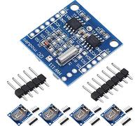 DAOKAI 5PCS Tiny RTC I2C Módulo de reloj en tiempo real AT24C32 Memoria de almacenamiento Módulo de reloj DS1307 de alta precisión para Arduino para AVR ARM PIC SMD, con fila única recta