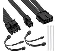 DAOKAI 8-Pin to 8+4-Pin Power Adapter Cable,8 Pin Hembra to CPU ATX 8 Pin and 4 Pin Male Power Supply Extension Cable 7.87in(20cm) for Motherboard - 2pcs