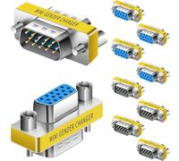 DAOKAI Acoplador VGA,Conector VGA SVGA de 15 pines hembra a hembra+macho a macho mini adaptador de cambio de género alargador de cable para proyector de ordenador HD DVD-5set