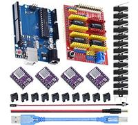 DAOKAI CNC Shield V3.0 Placa de expansión CNC Kit CNC de impresora 3D con placa de desarrollo, módulo de controlador de motor paso a paso DRV8825, tapa de puente, interruptor de límite