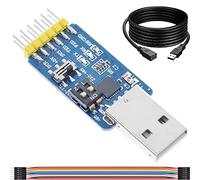 DAOKAI CP2102 Convertidor USB-UART 6 en 1 USB a TTL Serial Adapter Module Multifuncional (USB a TTL 485 232, TTL a 232 485, RS232 a 4850) 2Mbps para Windows 7/8/10, Linux, para Arduino