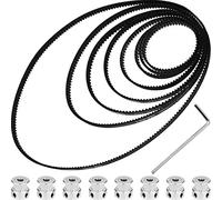 DAOKAI GT2 correa de distribución de bucle cerrado 6 mm de ancho de goma de bucle 110 mm 112 mm 122 mm 158 mm 200 mm 300 mm 400 mm 610 mm + polea de correa de distribución GT2