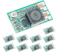 DAOKAI Mini DC-DC 12-24V a 5V 3A Módulo de fuente de alimentación reductor Convertidor reductor de voltaje ajustable 97,5% de eficiencia 1,8V 2,5V 3,3V 5V 9V 12V para Arduino - 10 piezas