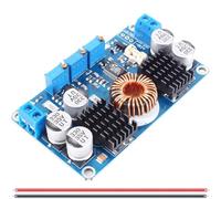 DAOKAI Módulo regulador de voltaje LTC3780 Presión de elevación automática Voltaje constante Convertidor reductor DC 5V-32V a 1V-30V 10A con cable rojo y negro 24AWG