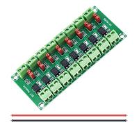 DAOKAI PC817 Módulo de aislamiento de optoacoplador de 8 canales 3.6-30V Controlador de convertidor de voltaje Tablero aislado fotoeléctrico para relé de control con cable 24AWG