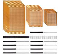 DAOKAI PCB Board Prototype Breadboard Kit 5 x 7 cm & 7 x 9 cm & 9 x 15 cm Placa de prototipo de baquelita DIY(15 piezas) con conector hembra macho de una sola fila de 40 pines (10 piezas)