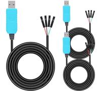DAOKAI PL2303TA USB to TTL Serial Cable USB Download cable RS232 Console debugging for win XP/VISTA/7/8/8.1/10/Mac OS X/Linux, 3 piezas