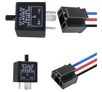 DAOKAI Relé intermitente LED, CF13-KT 12 V CC 3 pines relé indicador ajustable, unidad intermitente electrónica para señal de giro de motocicleta, vehículo, 2 unidades