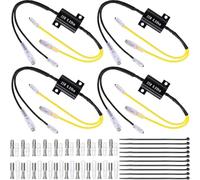 DAOKAI Resistencias universales para intermitentes para motocicletas, 12 V, 25 W, 6,8 Ω, resistencia de carga de motocicleta, decodificador, cable bilateral, corrección de errores para motocicleta, 4