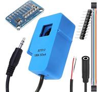DAOKAI Transformador de corriente SCT-013-000 Núcleo dividido no invasivo AC 100A / 50mA + Tablero de conversión ADC con cable macho y hembra Cable de audio hembra