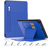 DAORANGE Funda para iPad 9ª / 8ª / 7ª Generación, Funda de Cuero PU con Portalápiz, 7 Ángulos Ajustables Magnéticos y Auto Reposo/Activación para iPad 10.2 2021/2020/2019 (Azul)
