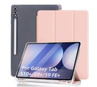 DAORANGE Funda para Samsung Galaxy Tab S10+ Plus 2024 / S9 FE+ Plus / S9+ Plus 2023 12,4 Pulgadas, Carcasa Ultrafina con Portalápiz y Auto-Sueño/Estela, Función de Soporte (Rosa)