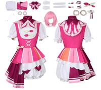 Daotutu Emu Otori Project Sekai Colourful Stage Disfraz de cosplay con Peluca para Mujeres Anime Adulto Juego Role Play Asahina Mafuyu Rojo Uniforme Set Halloween Fiesta Traje de Vestir (2XL)