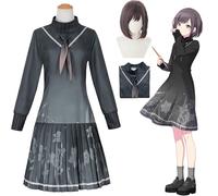 Daotutu Ena Shinonome Project Sekai Colourful Stage Disfraz de cosplay con Peluca para Mujeres Anime Adulto Juego Role Play Akiyama Mizuki Gris Uniforme Set Halloween Fiesta Traje de Vestir (S)