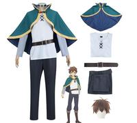 Daotutu KonoSuba God's Blessing on This Wonderful World Disfraces Cosplay Role Disfraz Kazuma Satou Cosplay Uniforme Vestidos con Peluca Completo Set Halloween Carnaval Fiesta Traje Vestir (M)
