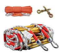 Daoyuan Escaleras De Evacuación,Escalera Cuerda Escalera Incendio,Escalera Rescate Ignífuga,Escalera Multiusos Escalera Escape para Emergencias con Mosquetón Y Cuerda De Seguridad para Uso Rápido