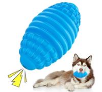 DAOZIJI Juguetes resistentes y chirriantes para perros masticadores agresivos, razas grandes, bolas indestructibles para masticadores agresivos, bolas chirriantes interactivas para perros a estar