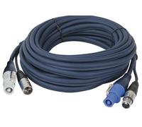 DAP AUDIO Cable de Extensión XLR 3 Pines y Powercon, 6m, Negro
