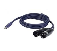 DAP Conector estéreo de 3,5 mm a 2 cables XLR-M de 1,5 m