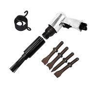 Dapetz 150mm Aire Martillo Percutor Pistola + 4X Cincel + 19 Aguja Descalcificador Elimina
