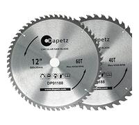 Dapetz 2 Pzas 300mm X 30mm Orificio Hoja de Sierra Circular TCT 40 And 60 Dientes Madera