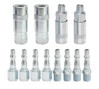 Dapetz ® Conector de línea de aire para PCL Vertex macho hembra, accesorios de acoplamiento de liberación rápida de 1/4 pulgadas BSP, todas las conexiones de vértice PCL posible con este juego de 12