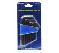 Dapetz Imperial Llave Allen Hexagonal Experto Juego Allen Alan Alen 10 Piezas 1/16" -3/8"